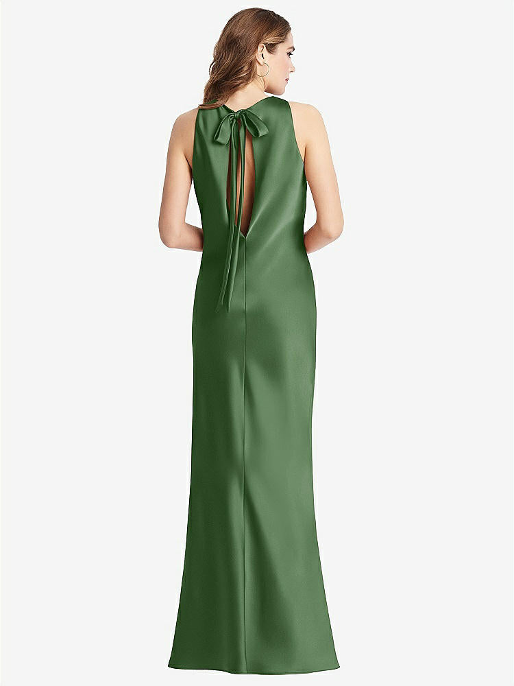 【STYLE: LB006】Tie Neck Low Back Maxi Tank Dress - Marin【COLOR: Vineyard Green】