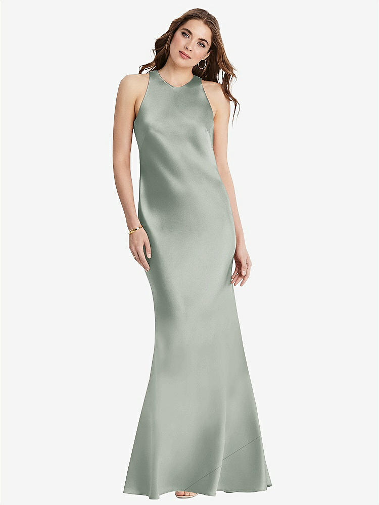【STYLE: LB006】Tie Neck Low Back Maxi Tank Dress - Marin【COLOR: Willow Green】