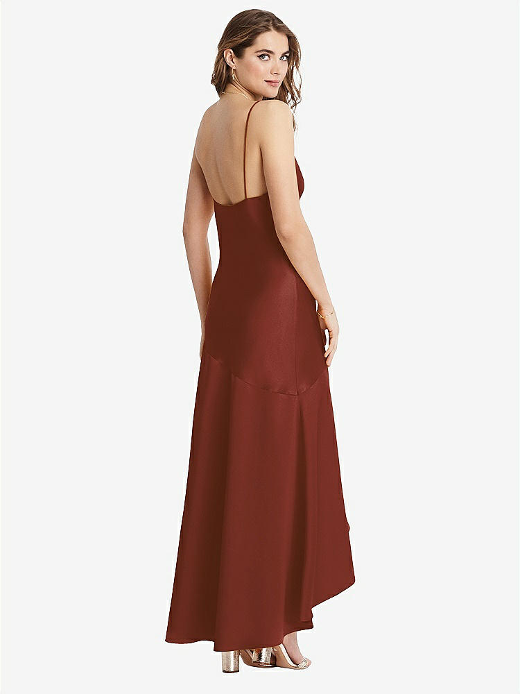 【STYLE: LB007】Asymmetrical Drop Waist High-Low Slip Dress - Devon【COLOR: Auburn Moon】