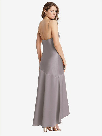 【NEW】【STYLE: LB007】非対称 ドロップ ウエスト ハイロー スリップ ドレス  -  デボン【COLOR: Cashmere Gray】【SIZE: 00-30W】