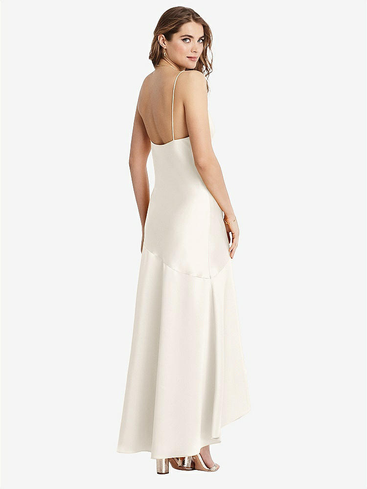 【STYLE: LB007】Asymmetrical Drop Waist High-Low Slip Dress - Devon【COLOR: Ivory】