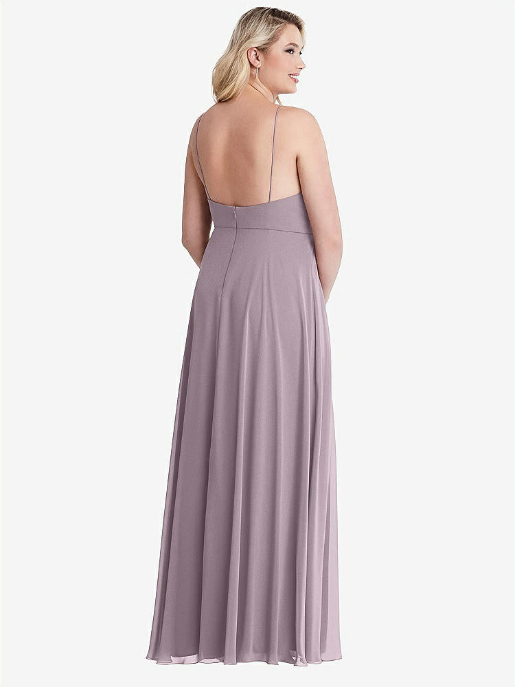 【NEW】【STYLE: LB010】高 首 シフォン マキシ ドレス 前面 スリット  -  lela【COLOR: Lilac Dusk】【SIZE: 00-30W】