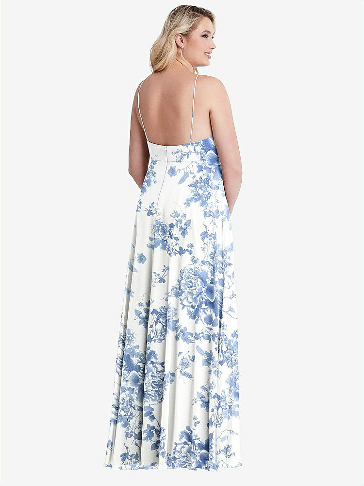 【NEW】【STYLE: LB010】高 首 シフォン マキシ ドレス 前面 スリット  -  lela【COLOR: Cottage Rose Dusk Blue】【SIZE: 00-30W】