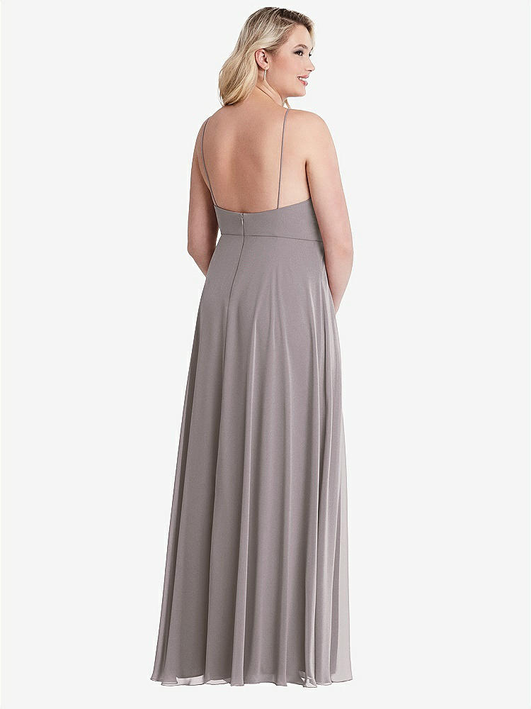 【NEW】【STYLE: LB010】高 首 シフォン マキシ ドレス 前面 スリット  -  lela【COLOR: Cashmere Gray】【SIZE: 00-30W】