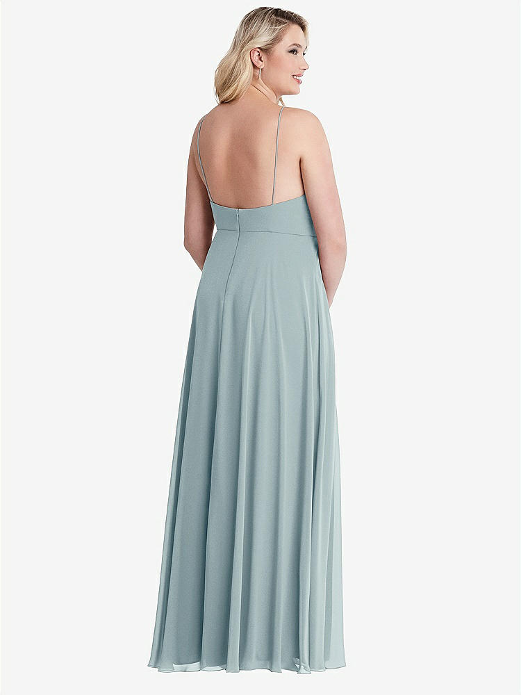 【NEW】【STYLE: LB010】高 首 シフォン マキシ ドレス 前面 スリット  -  lela【COLOR: Morning Sky】【SIZE: 00-30W】