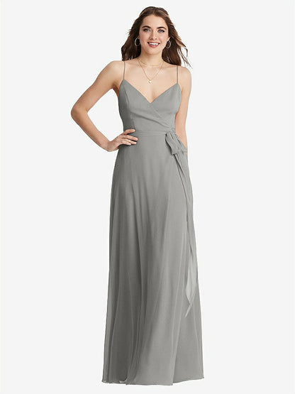 【NEW】【STYLE: LB011】シフォン マキシ ラップ ドレス サッシ  -  コーラ【COLOR: Chelsea Gray】【SIZE: 00-30W】