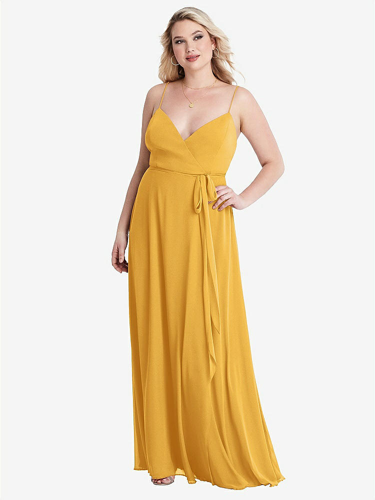 【NEW】【STYLE: LB011】シフォン マキシ ラップ ドレス サッシ  -  コーラ【COLOR: NYC Yellow】【SIZE: 00-30W】