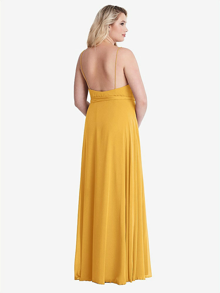【NEW】【STYLE: LB011】シフォン マキシ ラップ ドレス サッシ  -  コーラ【COLOR: NYC Yellow】【SIZE: 00-30W】