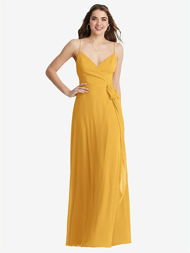 【NEW】【STYLE: LB011】シフォン マキシ ラップ ドレス サッシ  -  コーラ【COLOR: NYC Yellow】【SIZE: 00-30W】