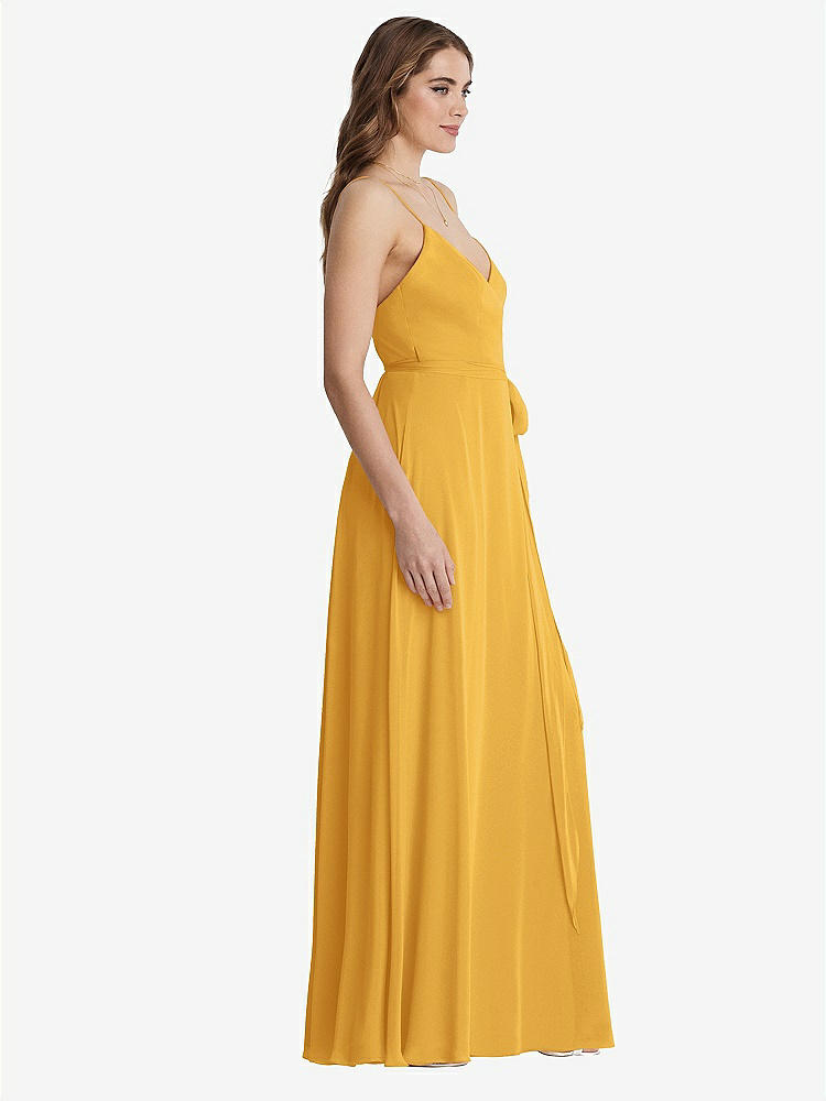 【NEW】【STYLE: LB011】シフォン マキシ ラップ ドレス サッシ  -  コーラ【COLOR: NYC Yellow】【SIZE: 00-30W】