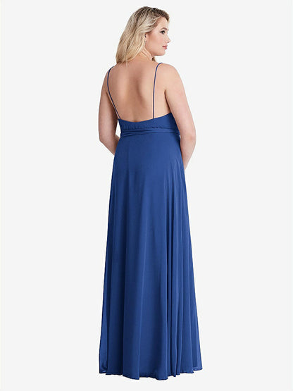 【NEW】【STYLE: LB011】シフォン マキシ ラップ ドレス サッシ  -  コーラ【COLOR: Classic Blue】【SIZE: 00-30W】