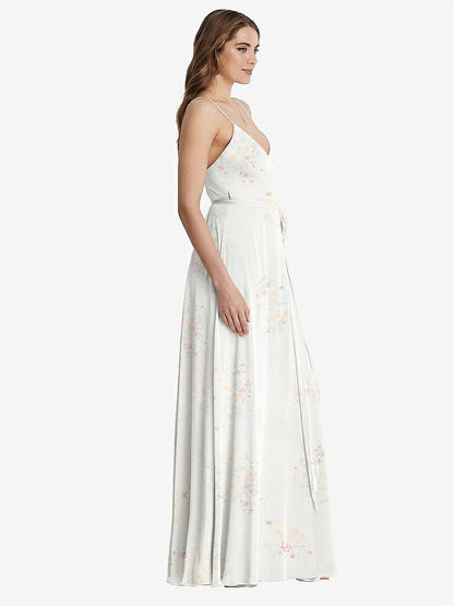 【STYLE: LB011】Chiffon Maxi Wrap Dress with Sash - Cora【COLOR: Spring Fling】