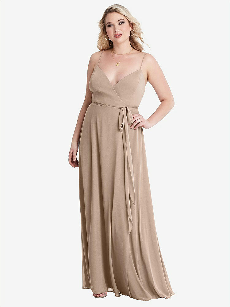 【STYLE: LB011】Chiffon Maxi Wrap Dress with Sash - Cora【COLOR: Topaz】