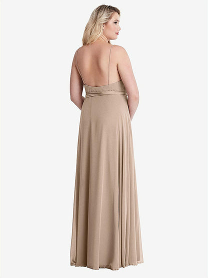 【STYLE: LB011】Chiffon Maxi Wrap Dress with Sash - Cora【COLOR: Topaz】