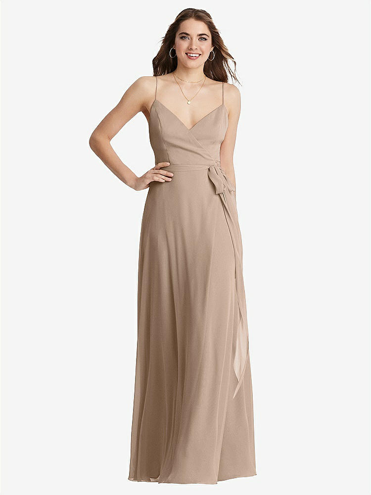 【STYLE: LB011】Chiffon Maxi Wrap Dress with Sash - Cora【COLOR: Topaz】