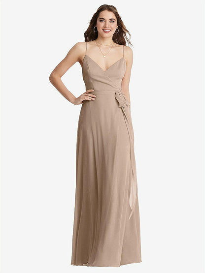 【STYLE: LB011】Chiffon Maxi Wrap Dress with Sash - Cora【COLOR: Topaz】