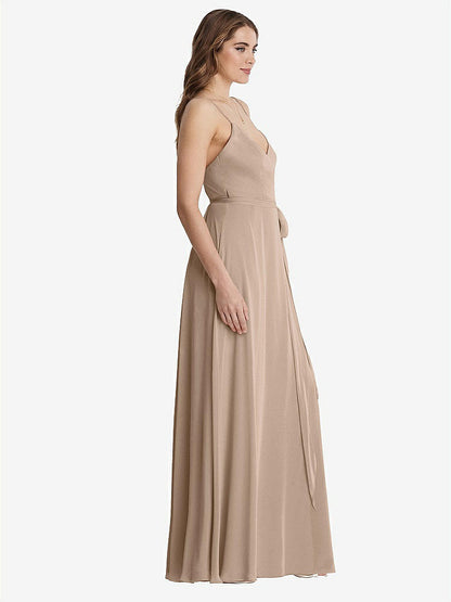 【STYLE: LB011】Chiffon Maxi Wrap Dress with Sash - Cora【COLOR: Topaz】