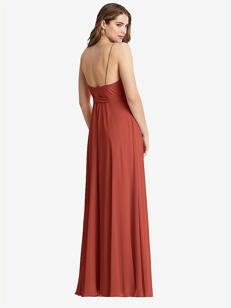 【STYLE: LB011】Chiffon Maxi Wrap Dress with Sash - Cora【COLOR: Amber Sunset】