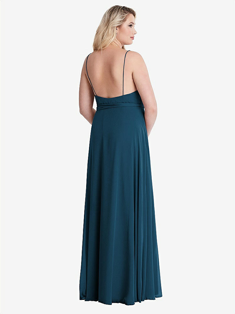 【NEW】【STYLE: LB011】シフォン マキシ ラップ ドレス サッシ  -  コーラ【COLOR: Atlantic Blue】【SIZE: 00-30W】