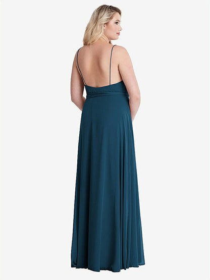【NEW】【STYLE: LB011】シフォン マキシ ラップ ドレス サッシ  -  コーラ【COLOR: Atlantic Blue】【SIZE: 00-30W】