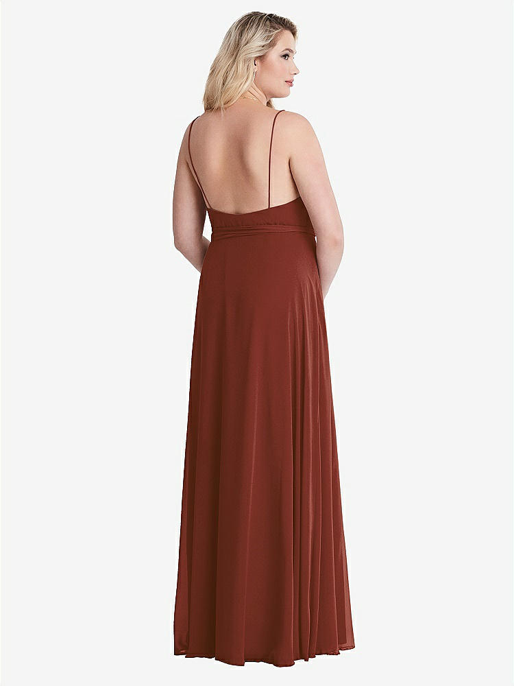 【STYLE: LB011】Chiffon Maxi Wrap Dress with Sash - Cora【COLOR: Auburn Moon】
