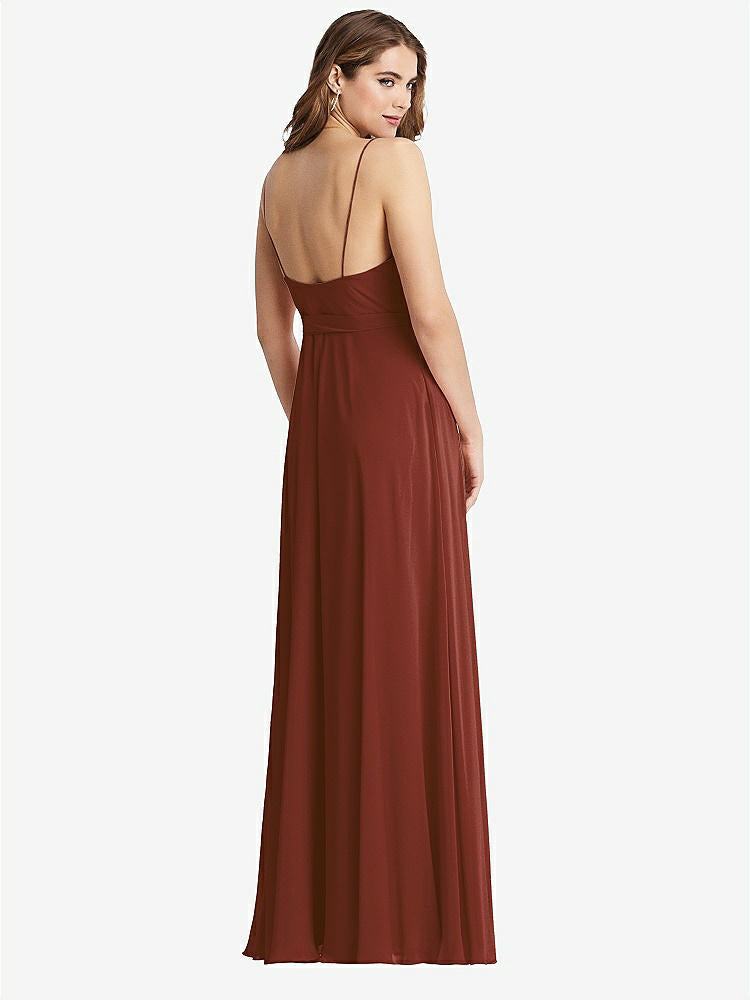【STYLE: LB011】Chiffon Maxi Wrap Dress with Sash - Cora【COLOR: Auburn Moon】