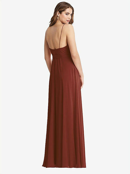 【STYLE: LB011】Chiffon Maxi Wrap Dress with Sash - Cora【COLOR: Auburn Moon】