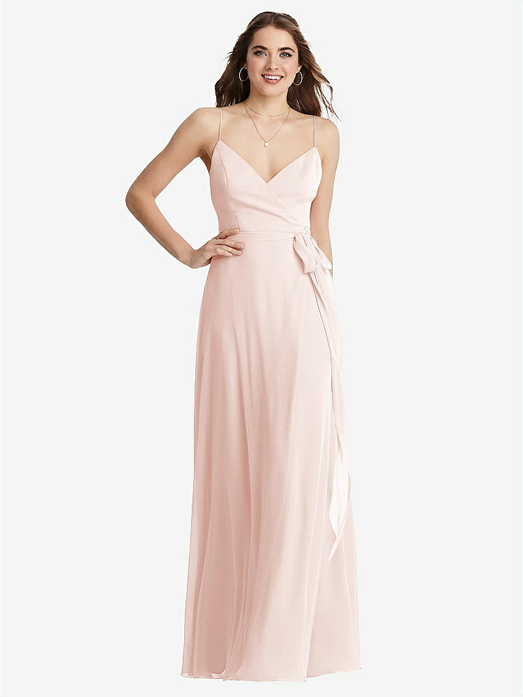 【NEW】【STYLE: LB011】シフォン マキシ ラップ ドレス サッシ  -  コーラ【COLOR: Blush】【SIZE: 00-30W】
