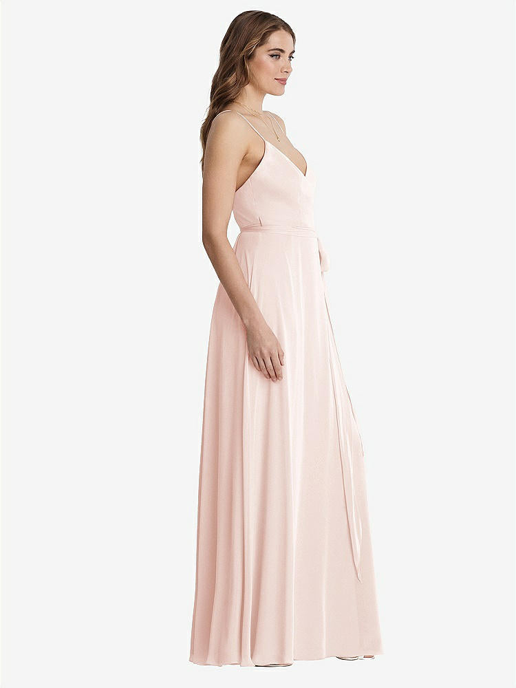 【NEW】【STYLE: LB011】シフォン マキシ ラップ ドレス サッシ  -  コーラ【COLOR: Blush】【SIZE: 00-30W】