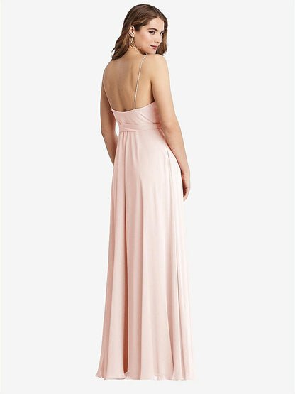 【NEW】【STYLE: LB011】シフォン マキシ ラップ ドレス サッシ  -  コーラ【COLOR: Blush】【SIZE: 00-30W】