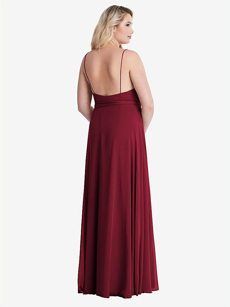 【NEW】【STYLE: LB011】シフォン マキシ ラップ ドレス サッシ  -  コーラ【COLOR: Burgundy】【SIZE: 00-30W】