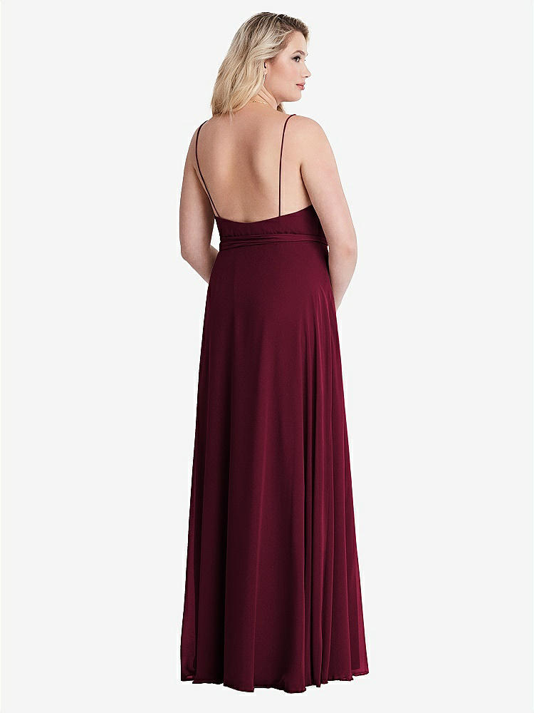 【NEW】【STYLE: LB011】シフォン マキシ ラップ ドレス サッシ  -  コーラ【COLOR: Cabernet】【SIZE: 00-30W】