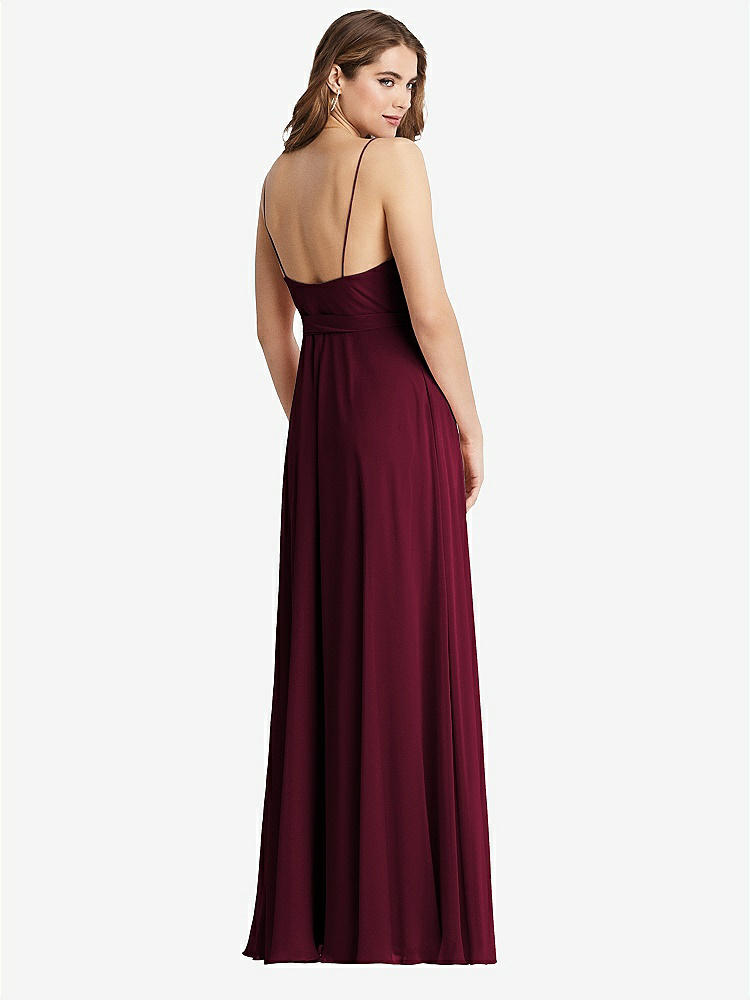 【NEW】【STYLE: LB011】シフォン マキシ ラップ ドレス サッシ  -  コーラ【COLOR: Cabernet】【SIZE: 00-30W】