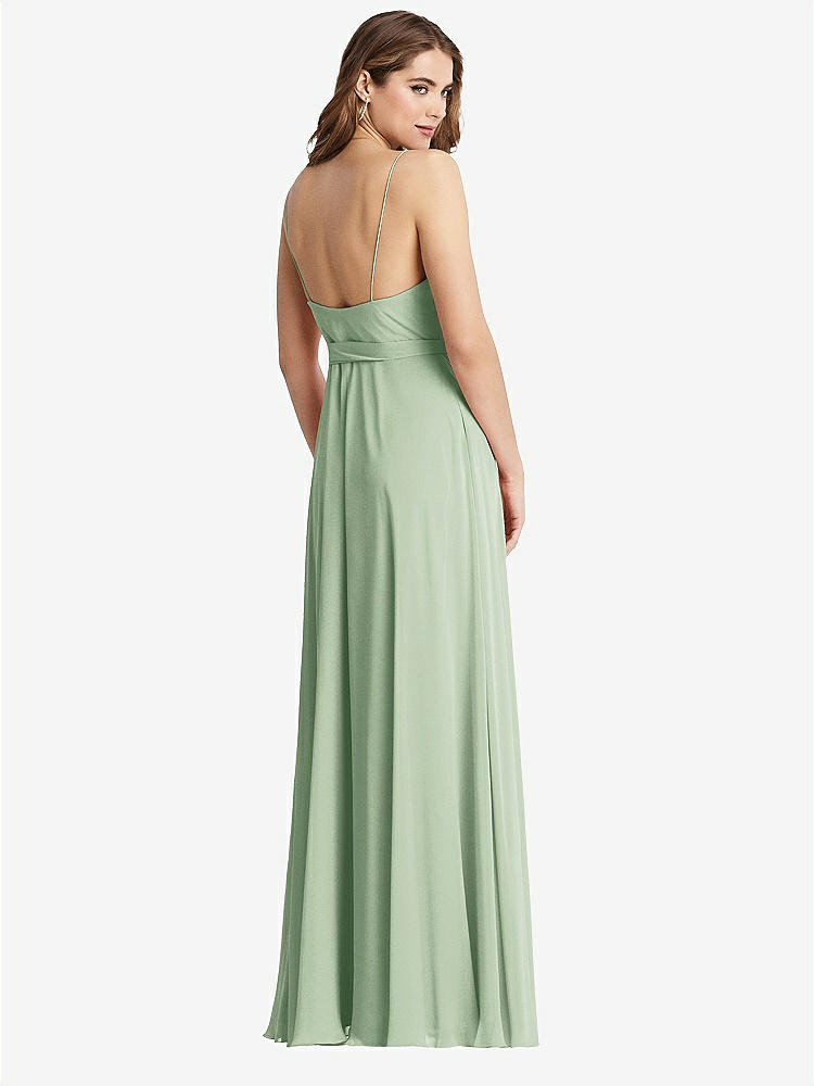 【STYLE: LB011】Chiffon Maxi Wrap Dress with Sash - Cora【COLOR: Celadon】