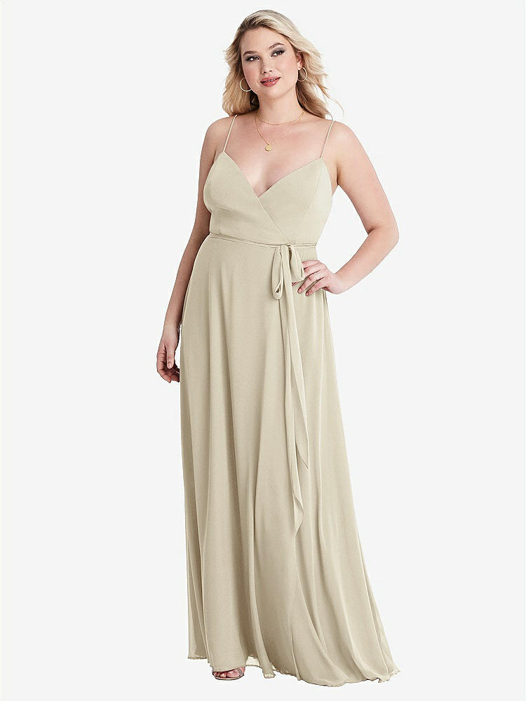【NEW】【STYLE: LB011】シフォン マキシ ラップ ドレス サッシ  -  コーラ【COLOR: Champagne】【SIZE: 00-30W】