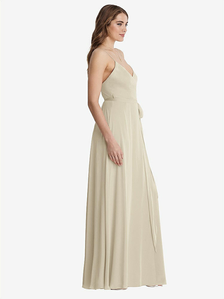 【NEW】【STYLE: LB011】シフォン マキシ ラップ ドレス サッシ  -  コーラ【COLOR: Champagne】【SIZE: 00-30W】