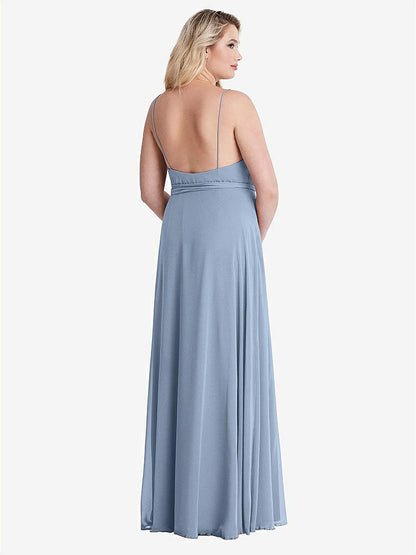 【NEW】【STYLE: LB011】シフォン マキシ ラップ ドレス サッシ  -  コーラ【COLOR: Cloudy】【SIZE: 00-30W】