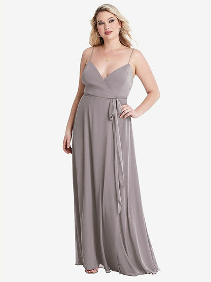 【NEW】【STYLE: LB011】シフォン マキシ ラップ ドレス サッシ  -  コーラ【COLOR: Cashmere Gray】【SIZE: 00-30W】