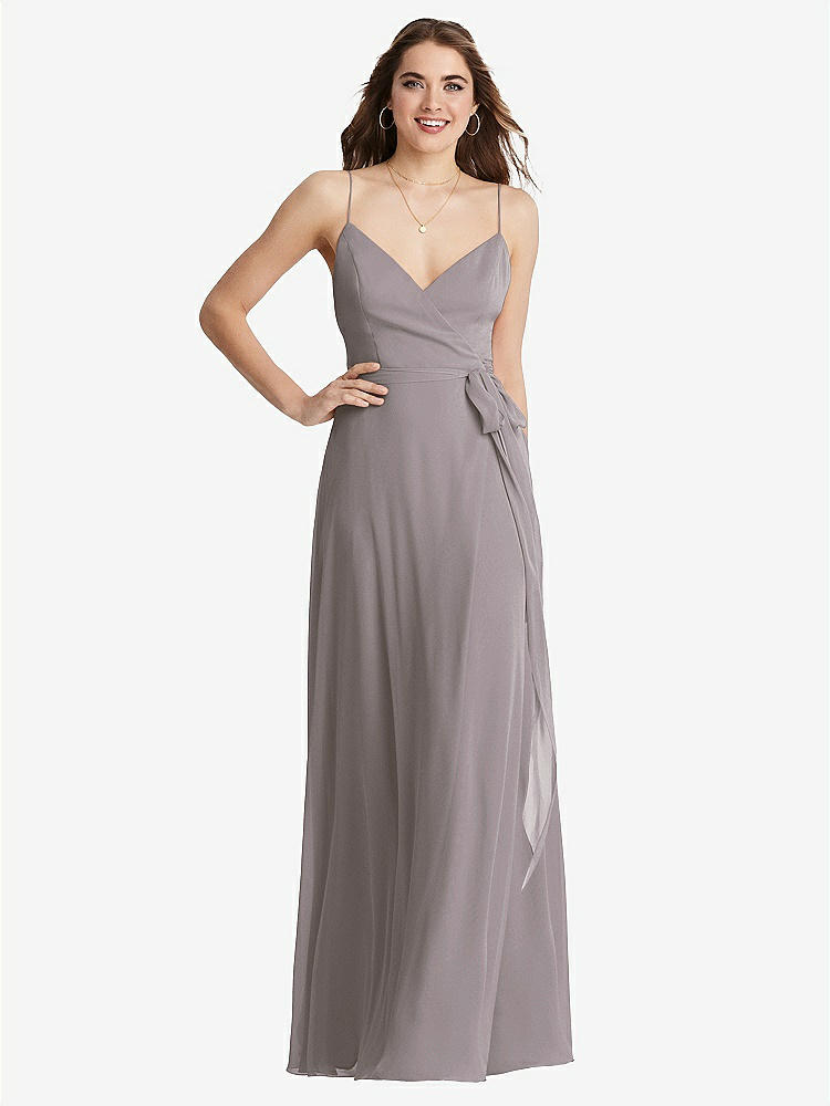 【NEW】【STYLE: LB011】シフォン マキシ ラップ ドレス サッシ  -  コーラ【COLOR: Cashmere Gray】【SIZE: 00-30W】