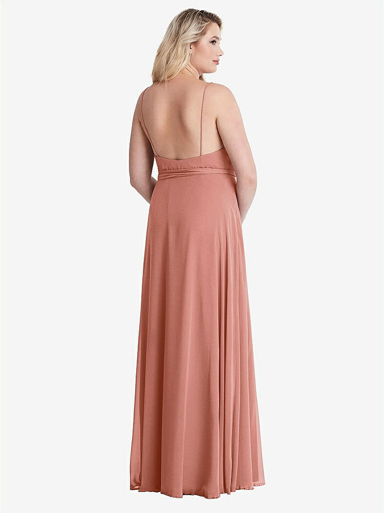 【NEW】【STYLE: LB011】シフォン マキシ ラップ ドレス サッシ  -  コーラ【COLOR: Desert Rose】【SIZE: 00-30W】
