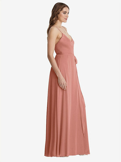 【NEW】【STYLE: LB011】シフォン マキシ ラップ ドレス サッシ  -  コーラ【COLOR: Desert Rose】【SIZE: 00-30W】