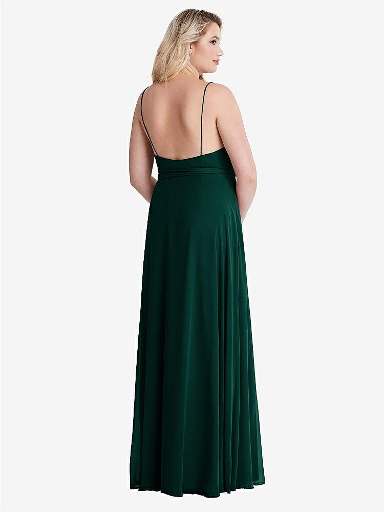 【STYLE: LB011】Chiffon Maxi Wrap Dress with Sash - Cora【COLOR: Evergreen】