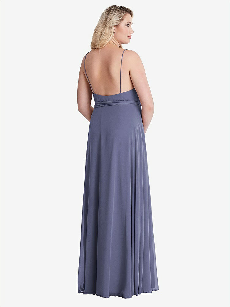 【NEW】【STYLE: LB011】シフォン マキシ ラップ ドレス サッシ  -  コーラ【COLOR: French Blue】【SIZE: 00-30W】