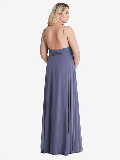 【NEW】【STYLE: LB011】シフォン マキシ ラップ ドレス サッシ  -  コーラ【COLOR: French Blue】【SIZE: 00-30W】