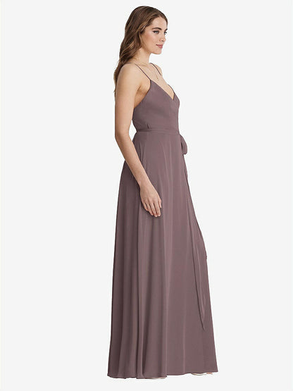 【STYLE: LB011】Chiffon Maxi Wrap Dress with Sash - Cora【COLOR: French Truffle】