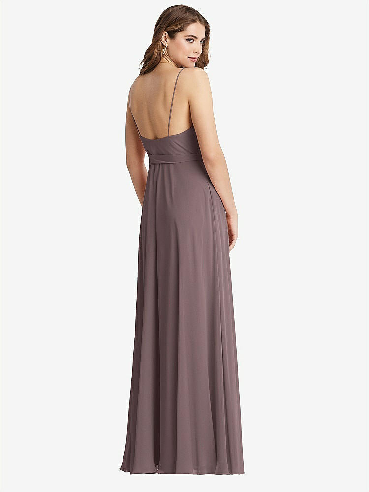 【STYLE: LB011】Chiffon Maxi Wrap Dress with Sash - Cora【COLOR: French Truffle】