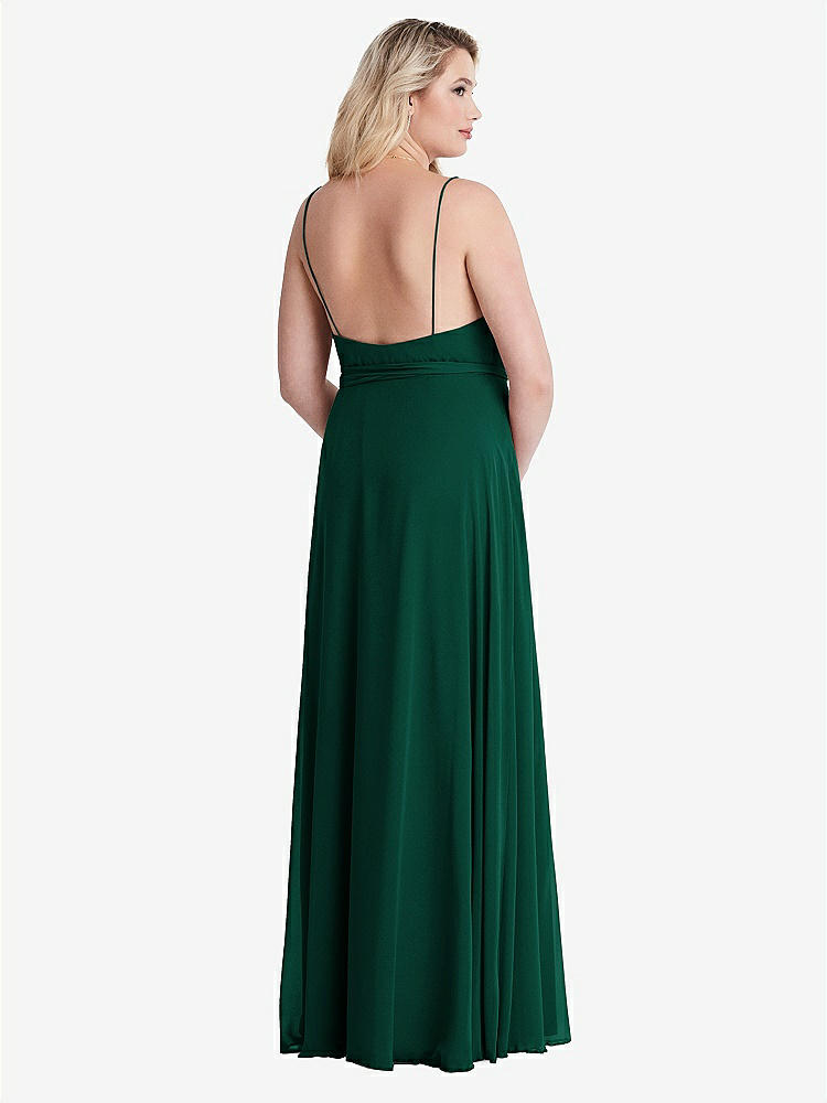 【STYLE: LB011】Chiffon Maxi Wrap Dress with Sash - Cora【COLOR: Hunter Green】