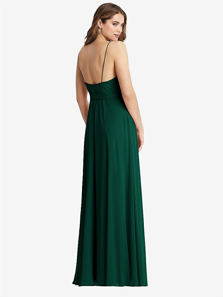 【STYLE: LB011】Chiffon Maxi Wrap Dress with Sash - Cora【COLOR: Hunter Green】