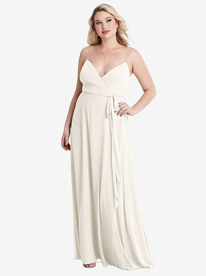 【STYLE: LB011】Chiffon Maxi Wrap Dress with Sash - Cora【COLOR: Ivory】
