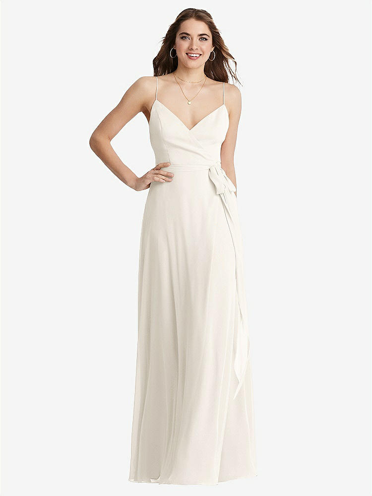 【STYLE: LB011】Chiffon Maxi Wrap Dress with Sash - Cora【COLOR: Ivory】